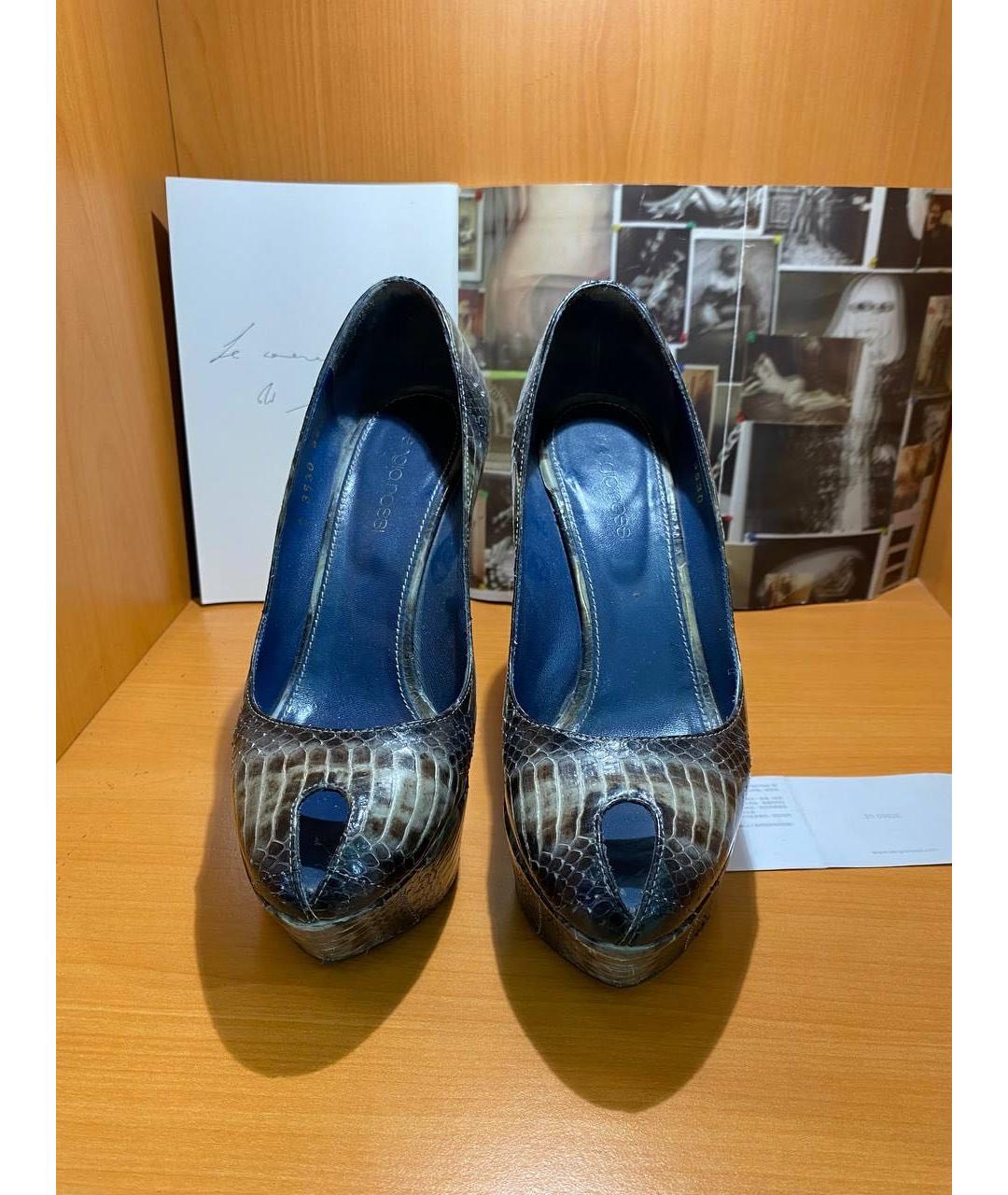 SERGIO ROSSI Коричневые кожаные босоножки, фото 2