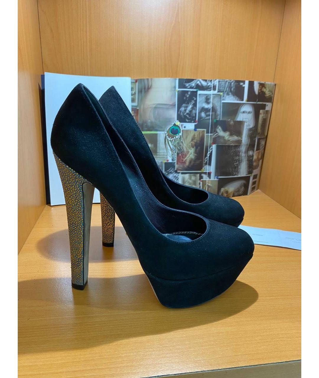 SERGIO ROSSI Черные замшевые туфли, фото 5