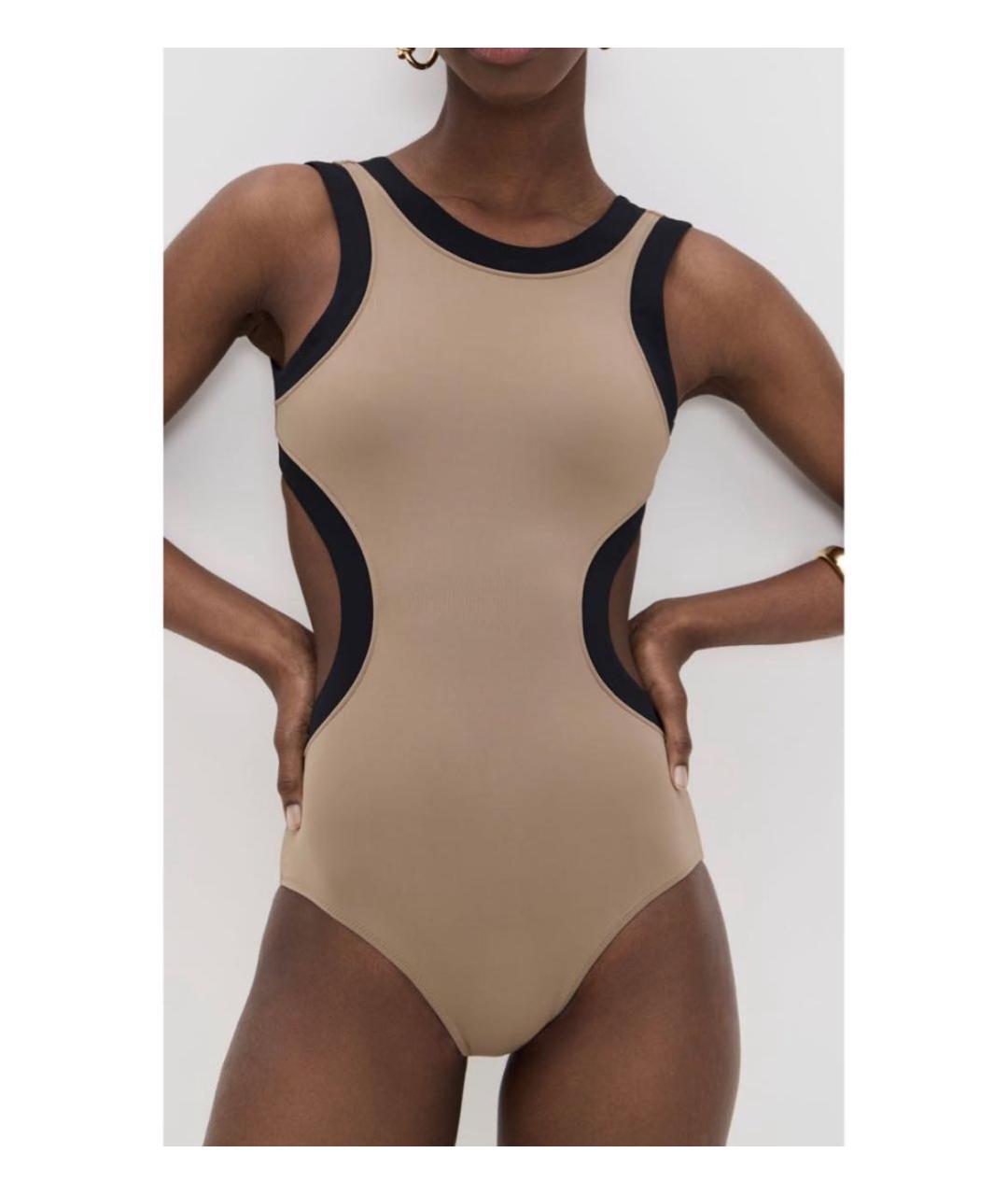 STAUD Бежевый полиэстеровый купальник, фото 5