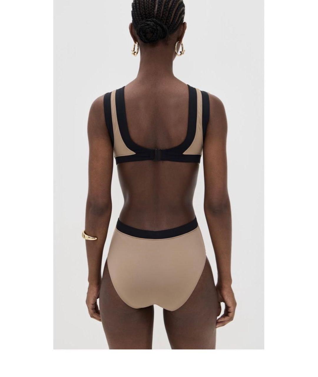 STAUD Бежевый полиэстеровый купальник, фото 4