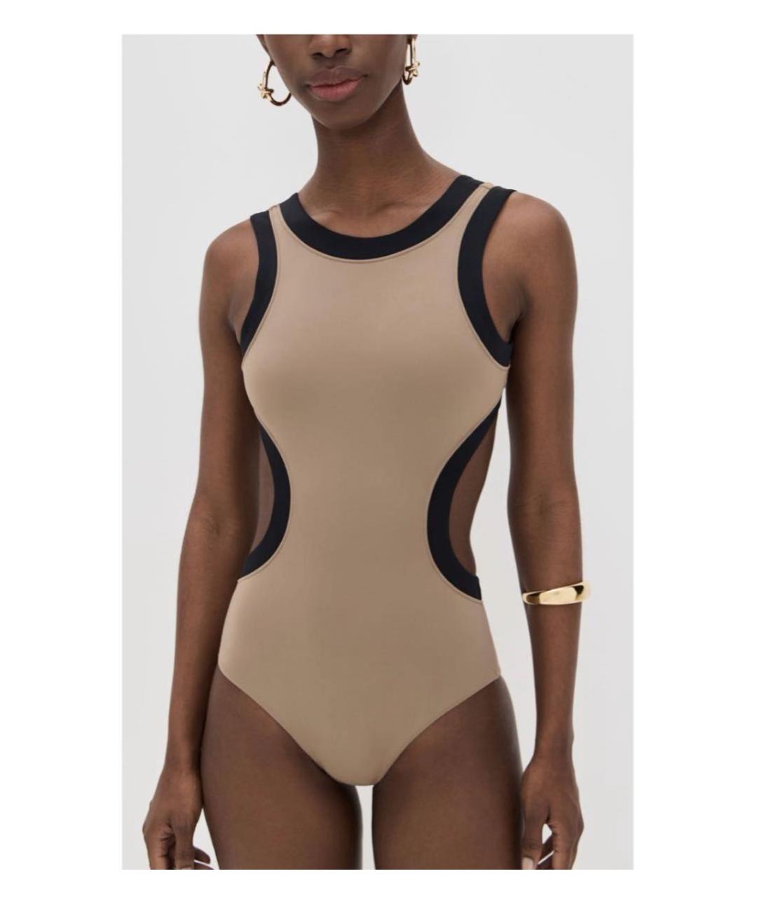 STAUD Бежевый полиэстеровый купальник, фото 5