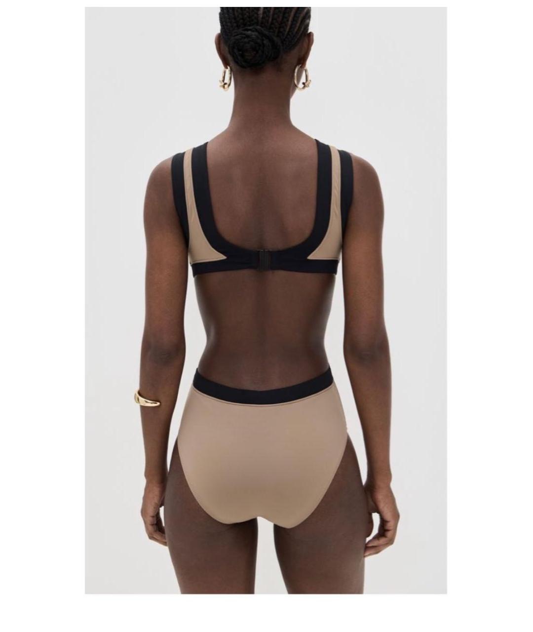 STAUD Бежевый полиэстеровый купальник, фото 4