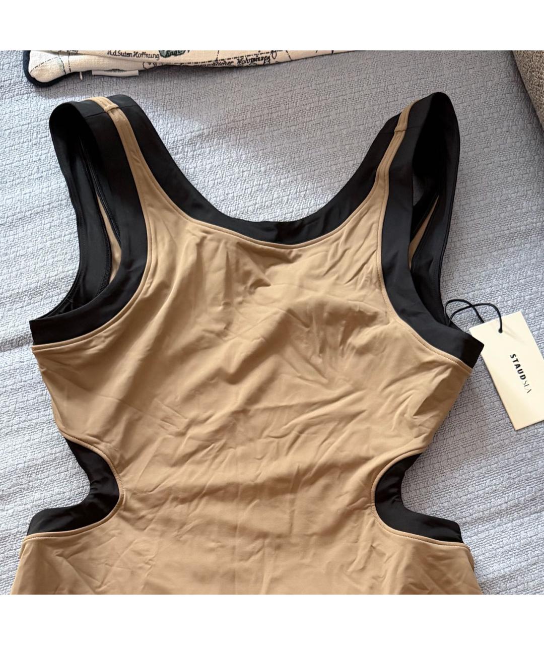 STAUD Бежевый полиэстеровый купальник, фото 3