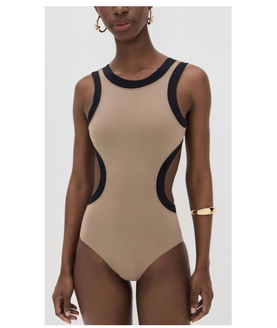 STAUD Бежевый полиэстеровый купальник, фото 6