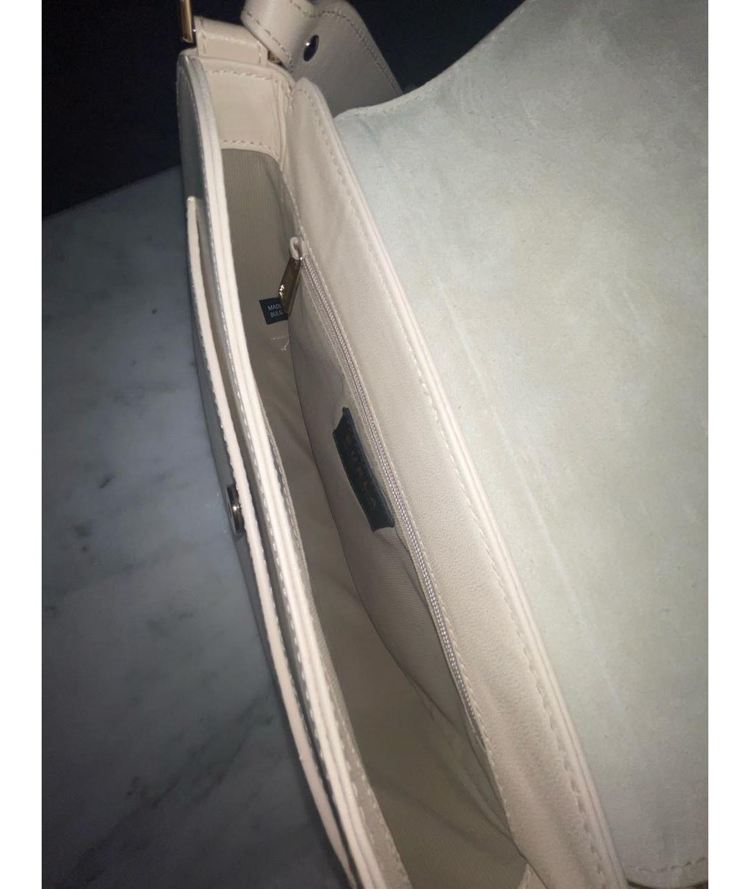 FURLA Бежевая кожаная сумка через плечо, фото 4