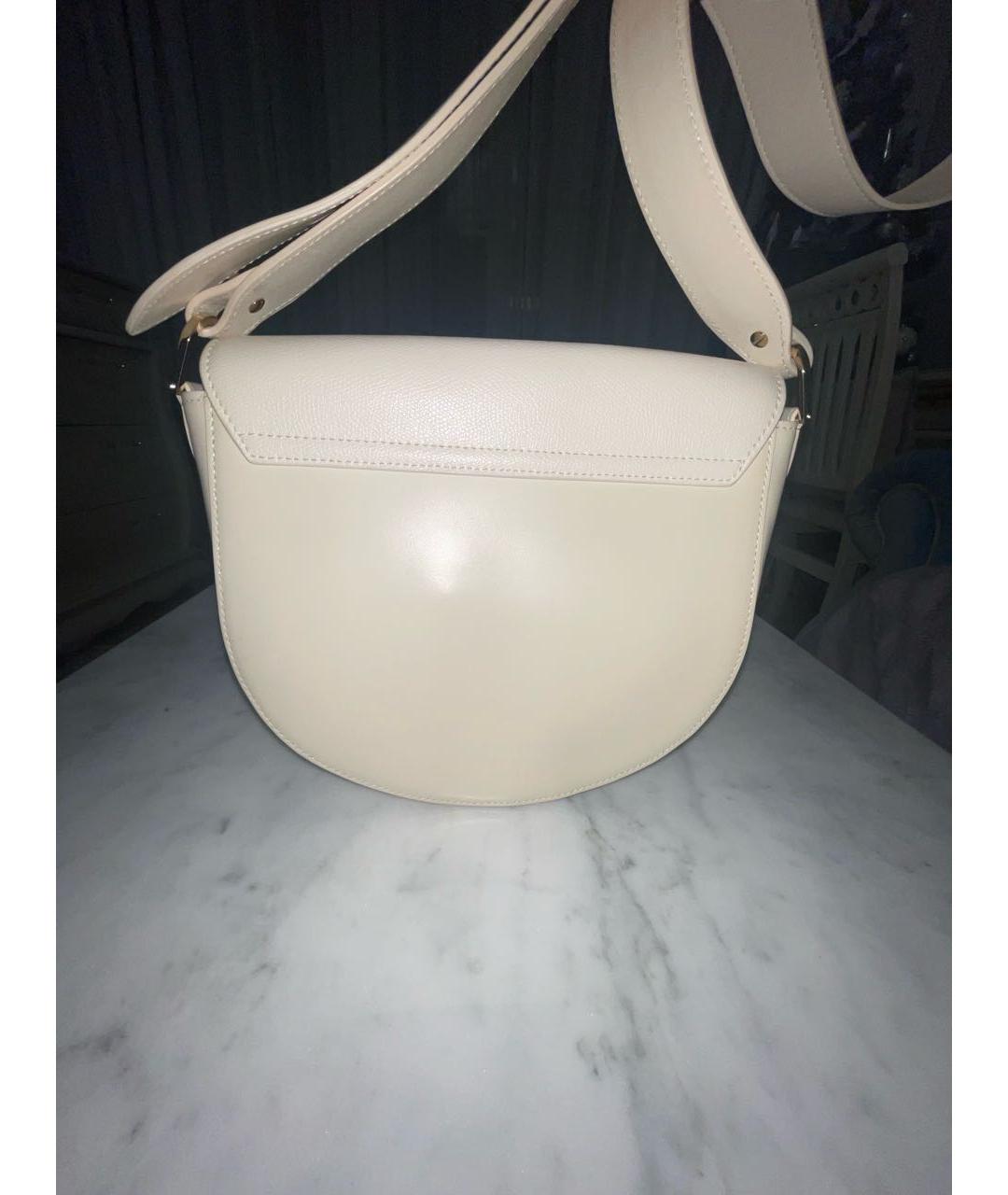 FURLA Бежевая кожаная сумка через плечо, фото 3