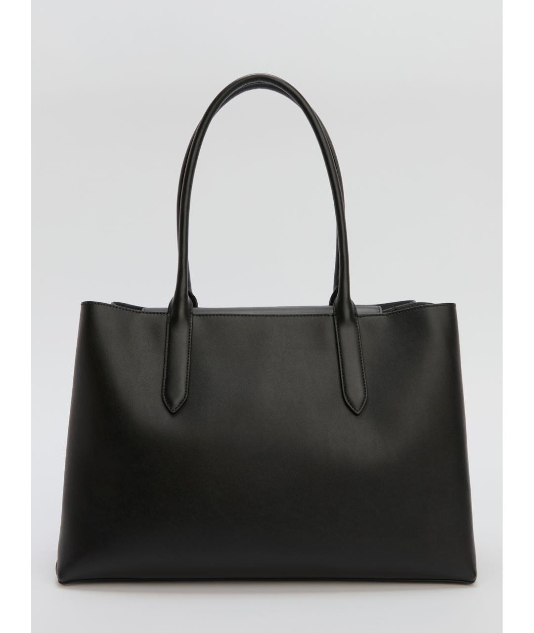 FURLA Черная кожаная сумка тоут, фото 9