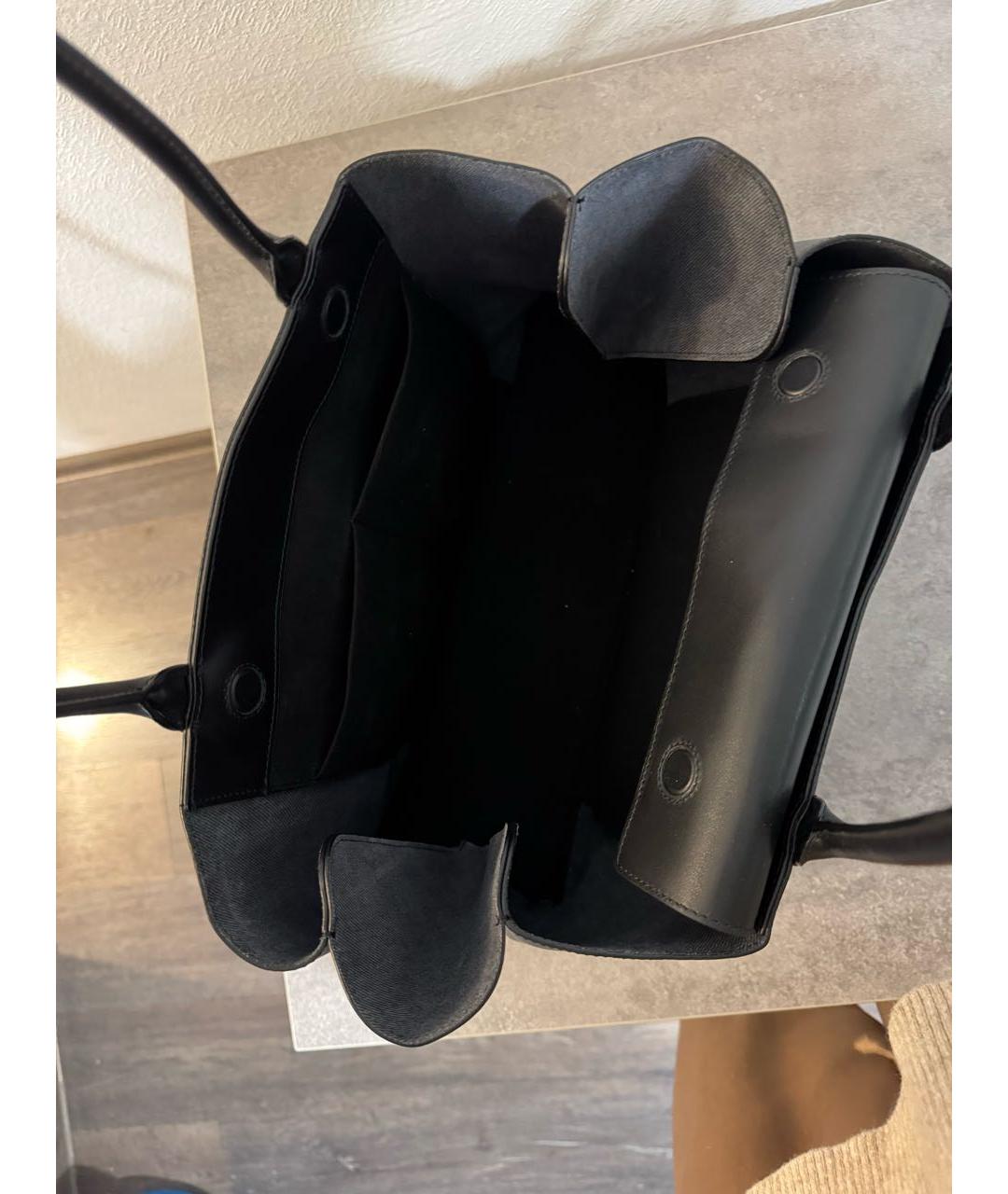 FURLA Черная кожаная сумка тоут, фото 7