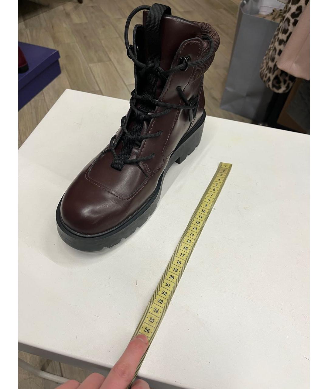 UGG AUSTRALIA Бордовые кожаные ботинки, фото 2