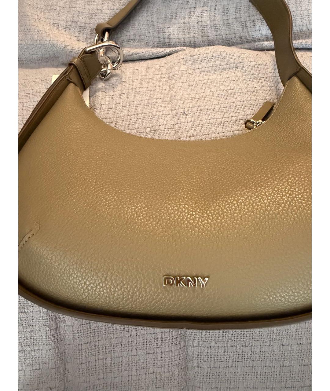 DKNY Хаки сумка с короткими ручками, фото 5