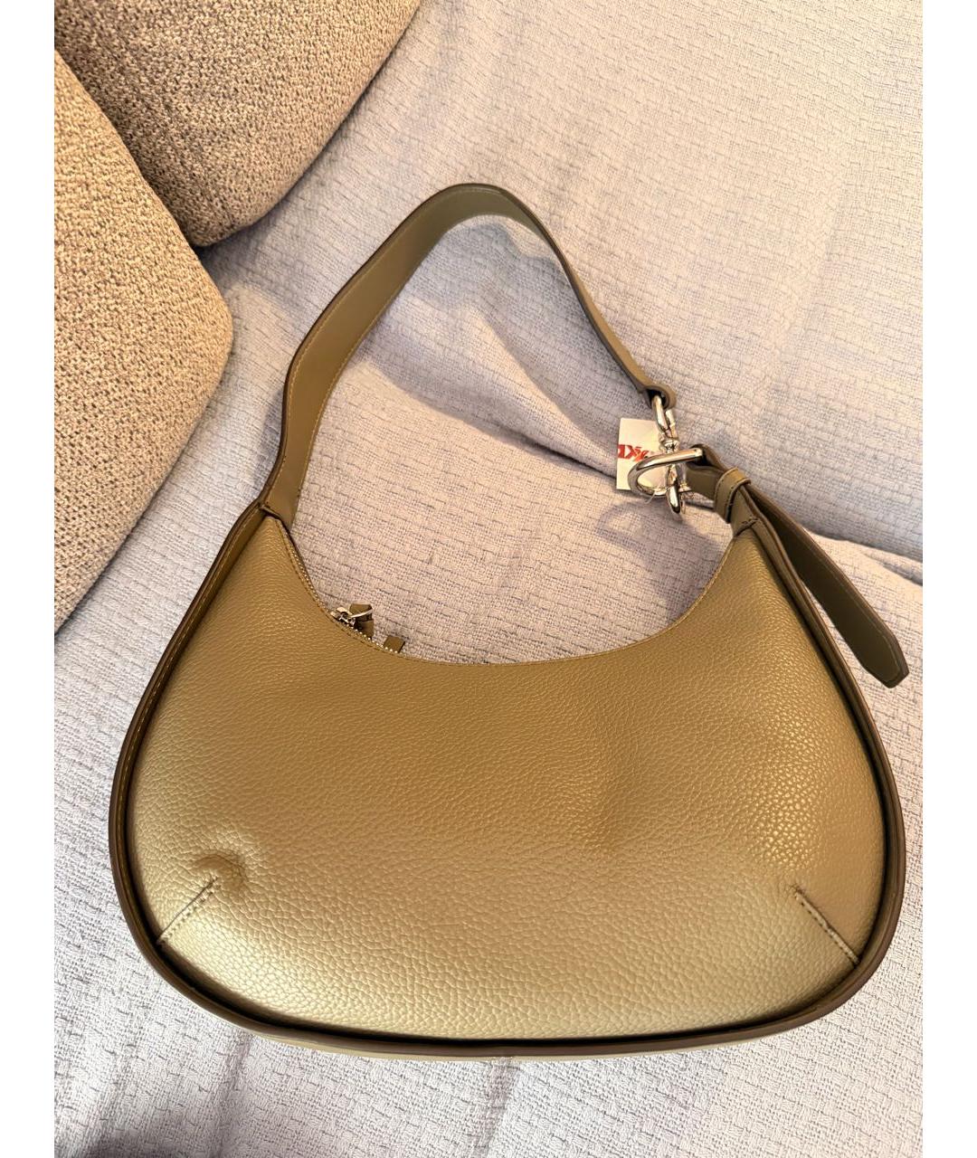 DKNY Хаки сумка с короткими ручками, фото 4