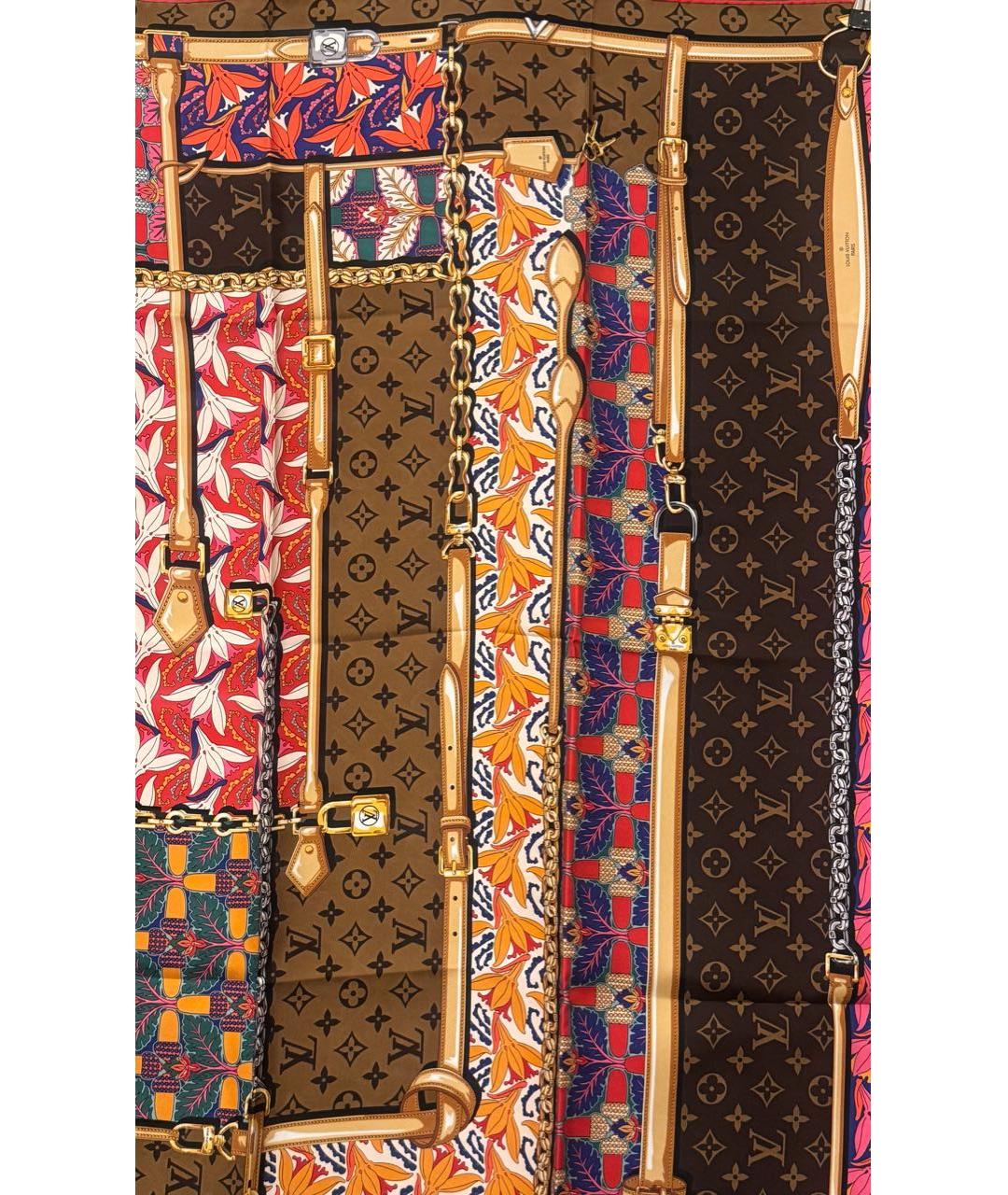 LOUIS VUITTON Мульти шелковый платок, фото 2