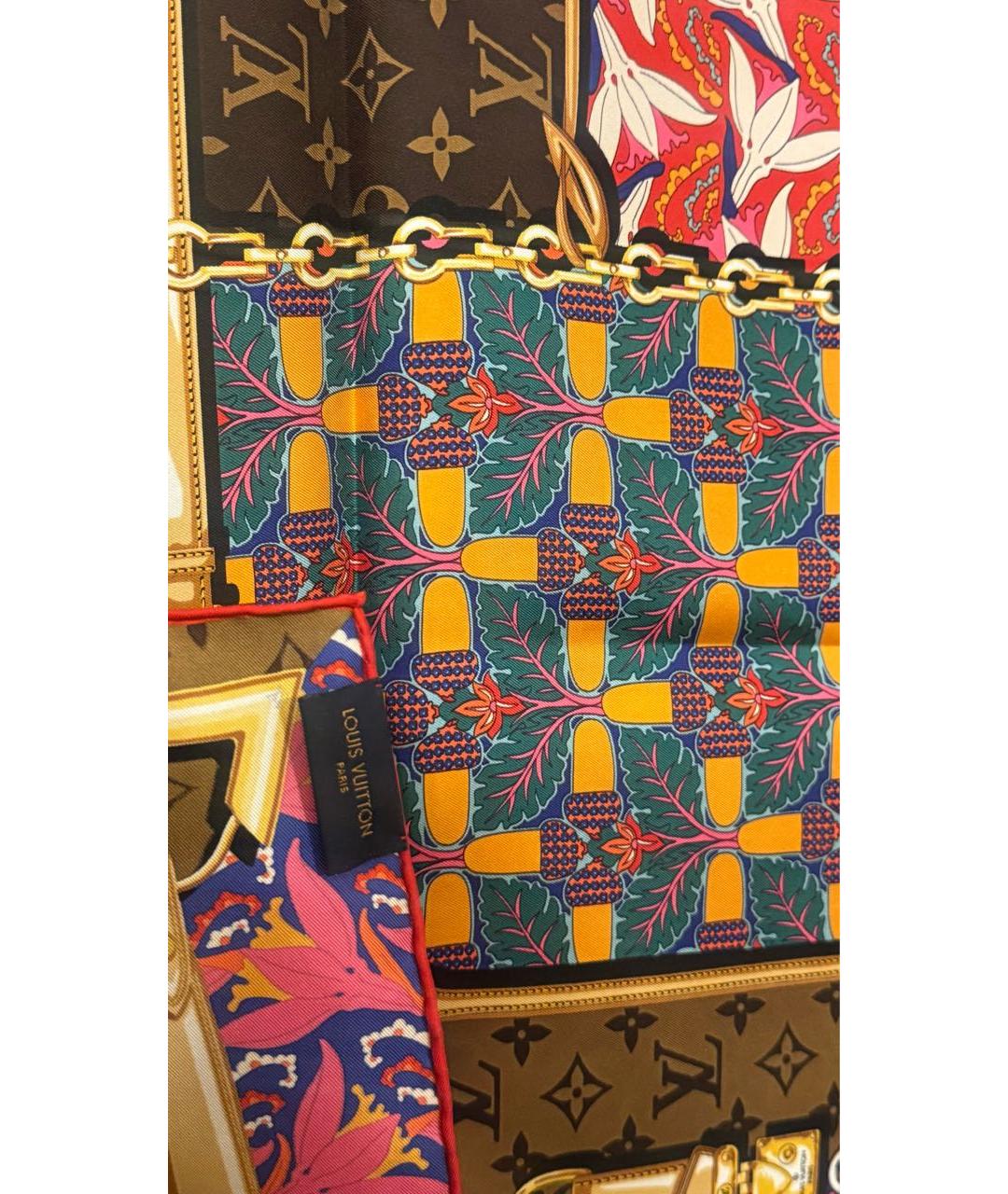LOUIS VUITTON Мульти шелковый платок, фото 3