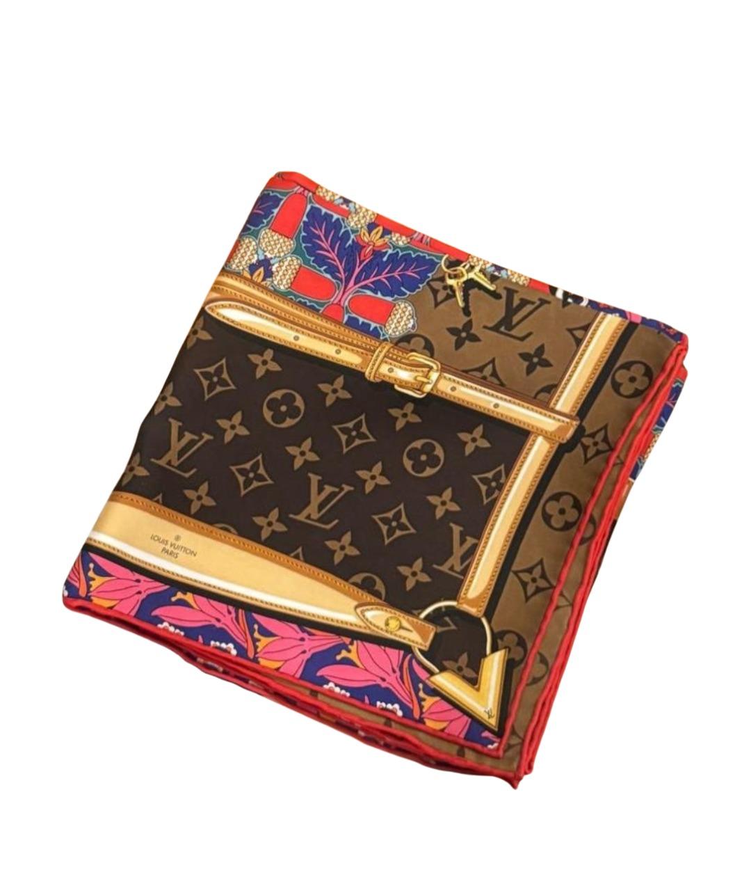 LOUIS VUITTON Мульти шелковый платок, фото 1