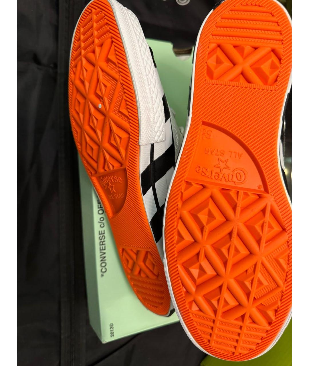 OFF-WHITE Белые текстильные высокие кроссовки / кеды, фото 6