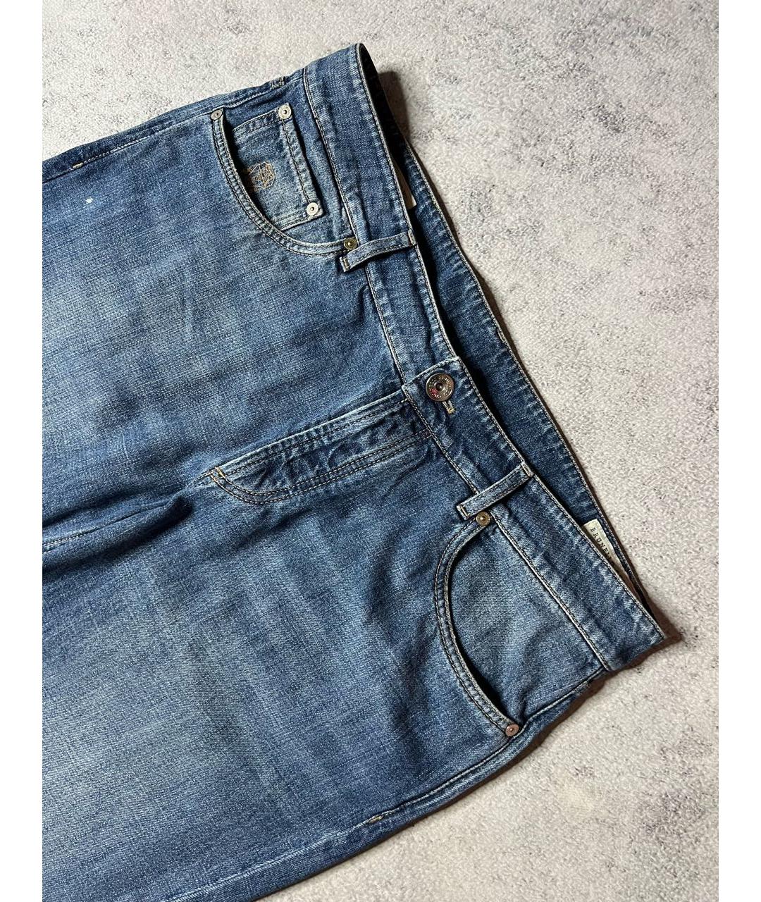 BRUNELLO CUCINELLI Синие хлопковые джинсы скинни, фото 2