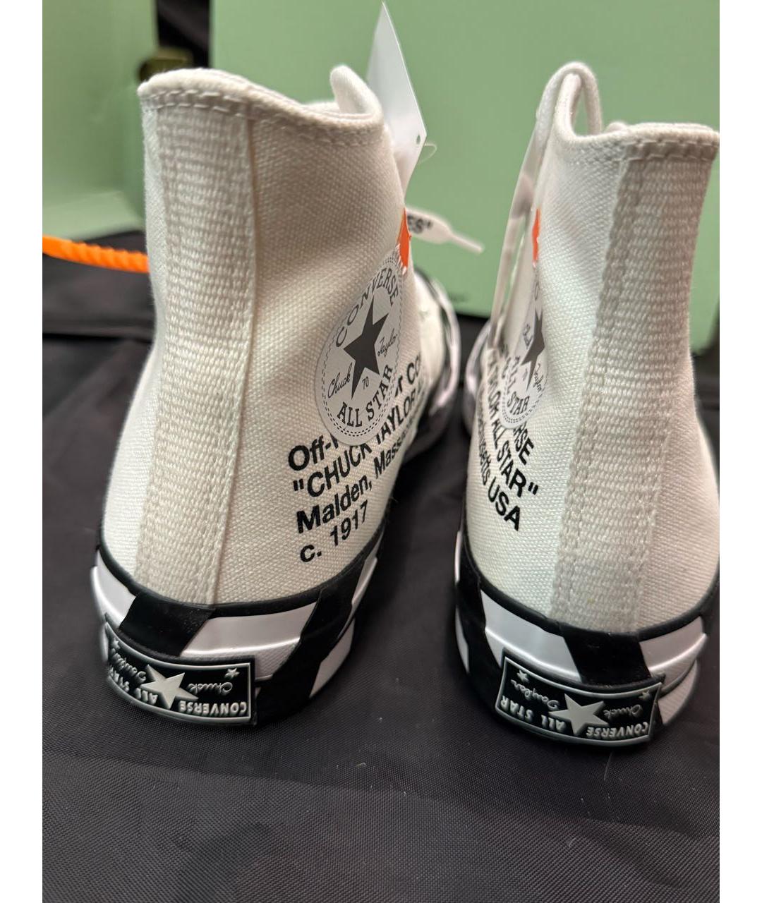 OFF-WHITE Белые кеды, фото 5