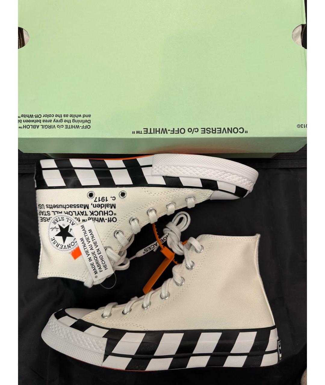 OFF-WHITE Белые кеды, фото 9