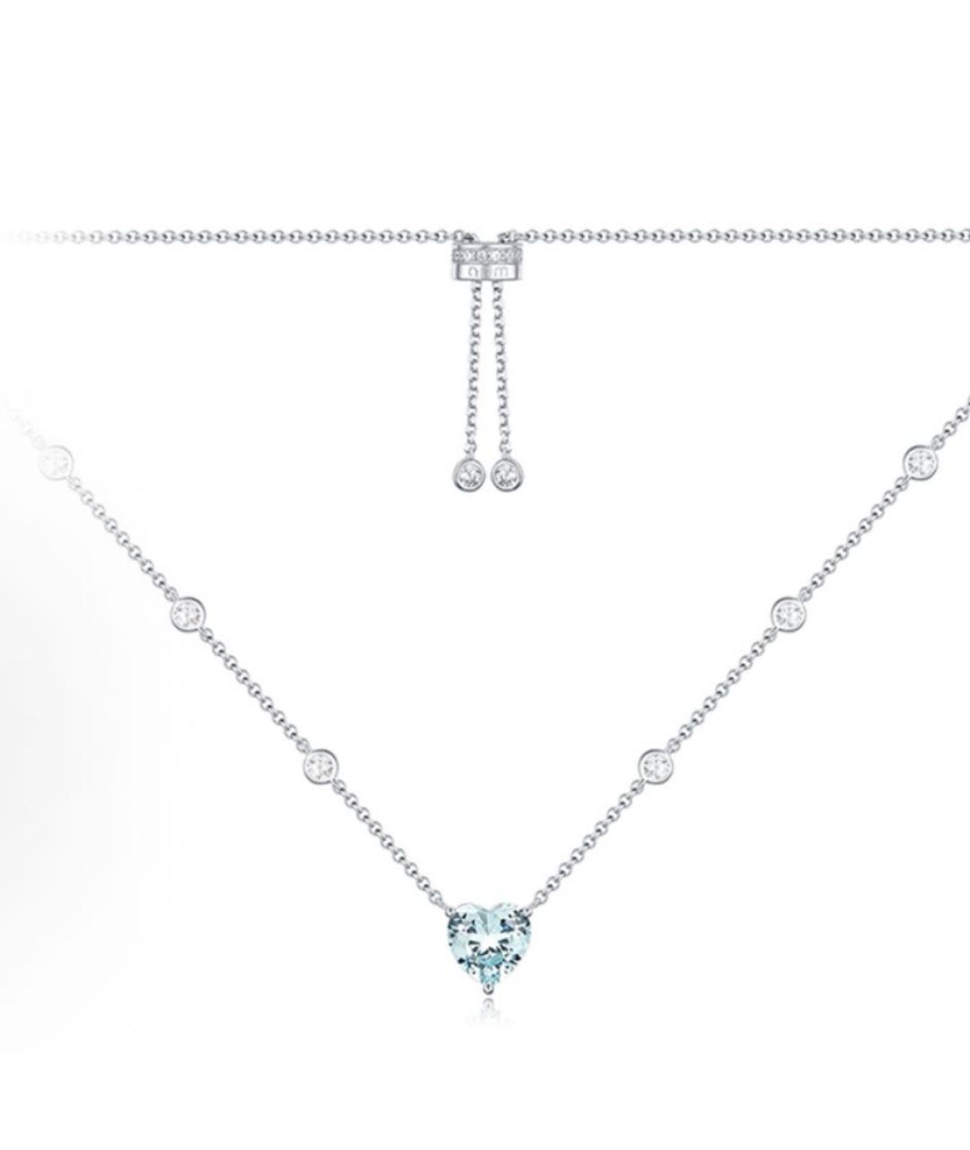 APM Monaco Голубое серебряное колье, фото 2