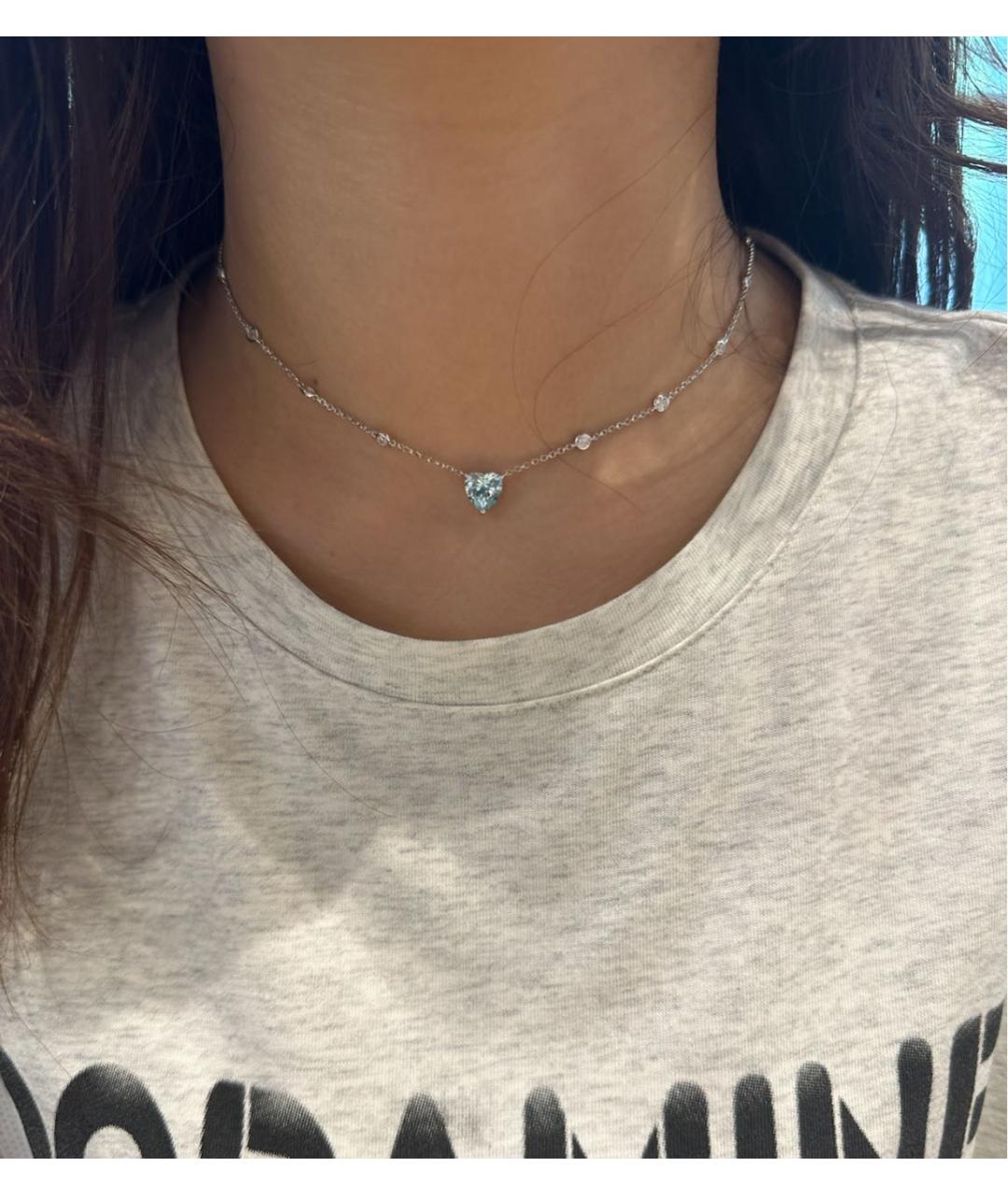 APM Monaco Голубое серебряное колье, фото 5
