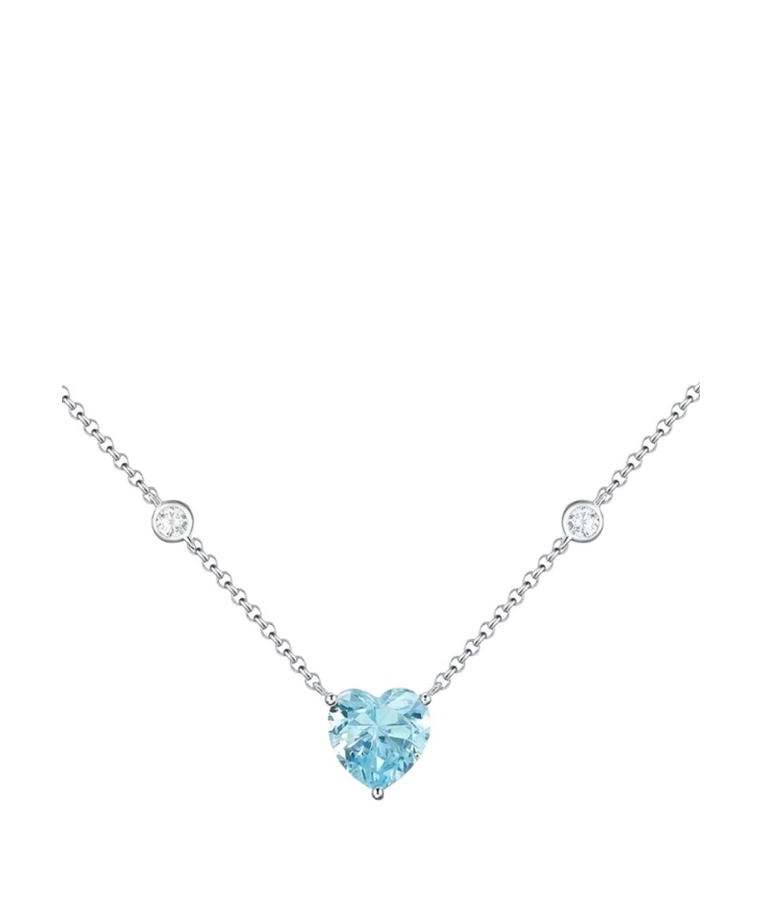 APM Monaco Голубое серебряное колье, фото 1