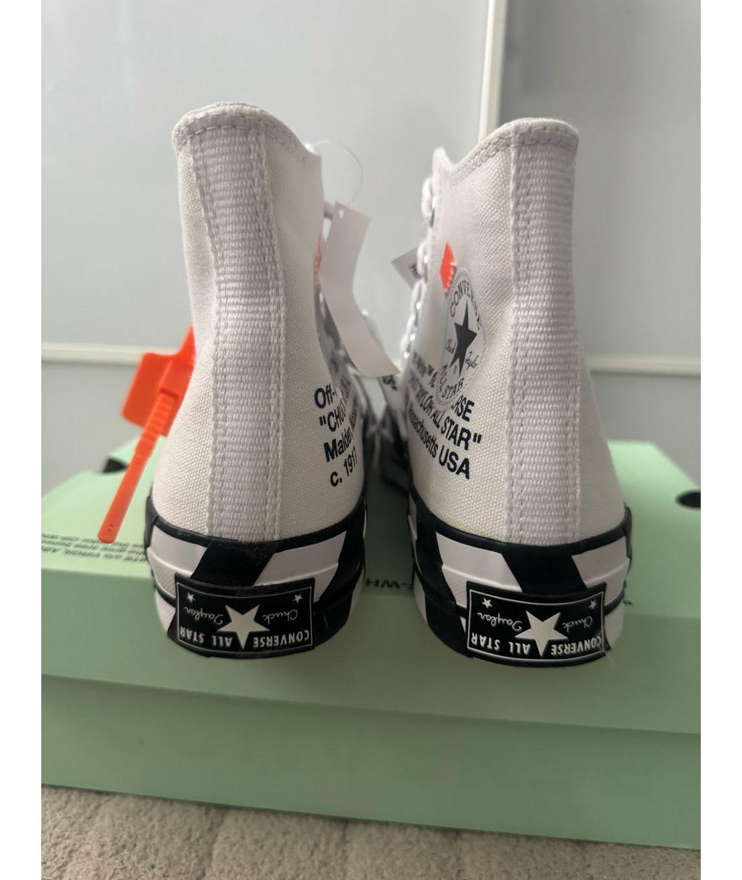 OFF-WHITE Белые кеды, фото 5