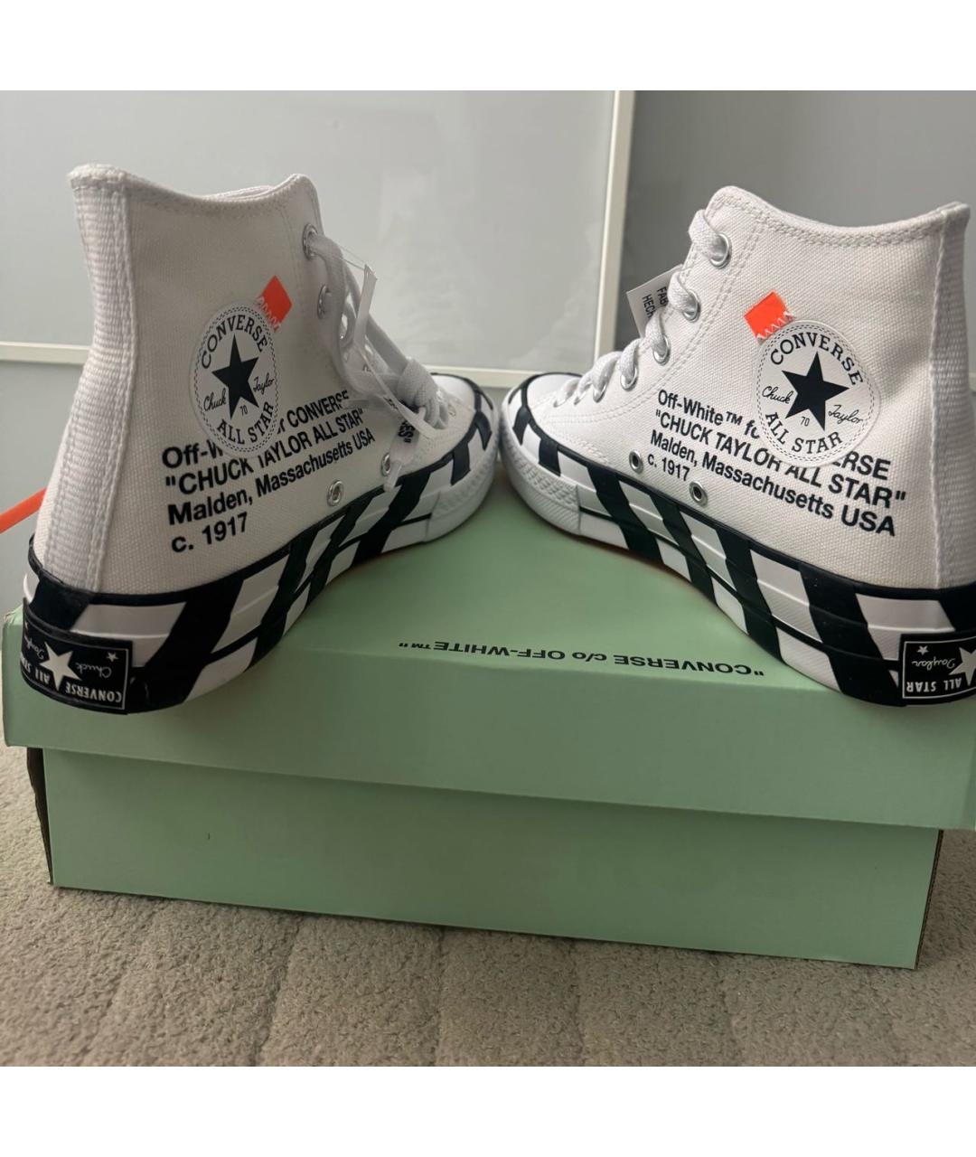 OFF-WHITE Белые кеды, фото 7