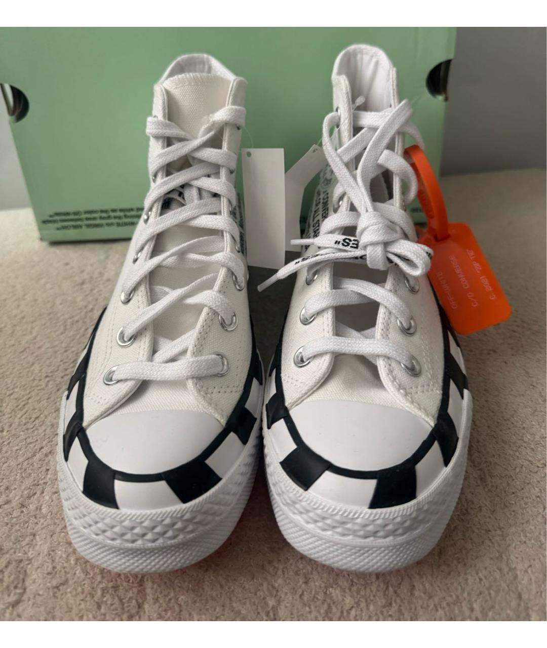 OFF-WHITE Белые кеды, фото 2