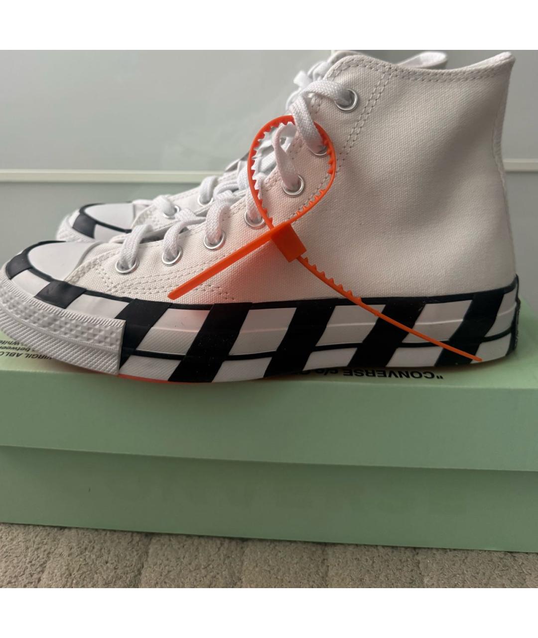 OFF-WHITE Белые кеды, фото 8