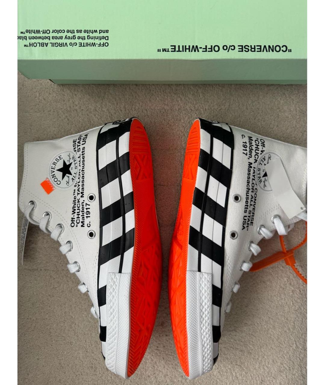 OFF-WHITE Белые кеды, фото 3