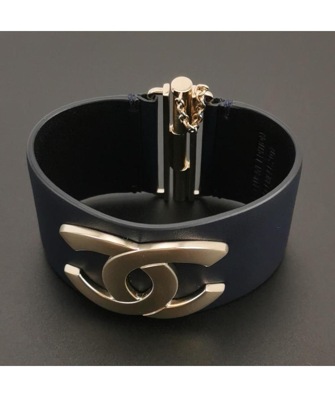 CHANEL Черный кожаный браслет, фото 5