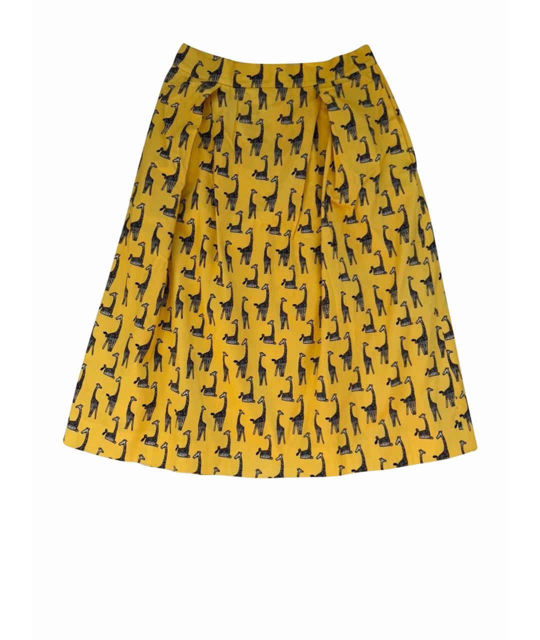 'S MAX MARA Мульти хлопко-эластановая юбка миди, фото 1