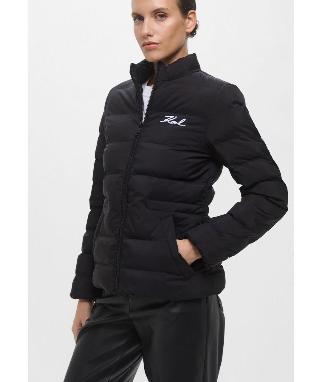 KARL LAGERFELD Черная полиэстеровая куртка, фото 8