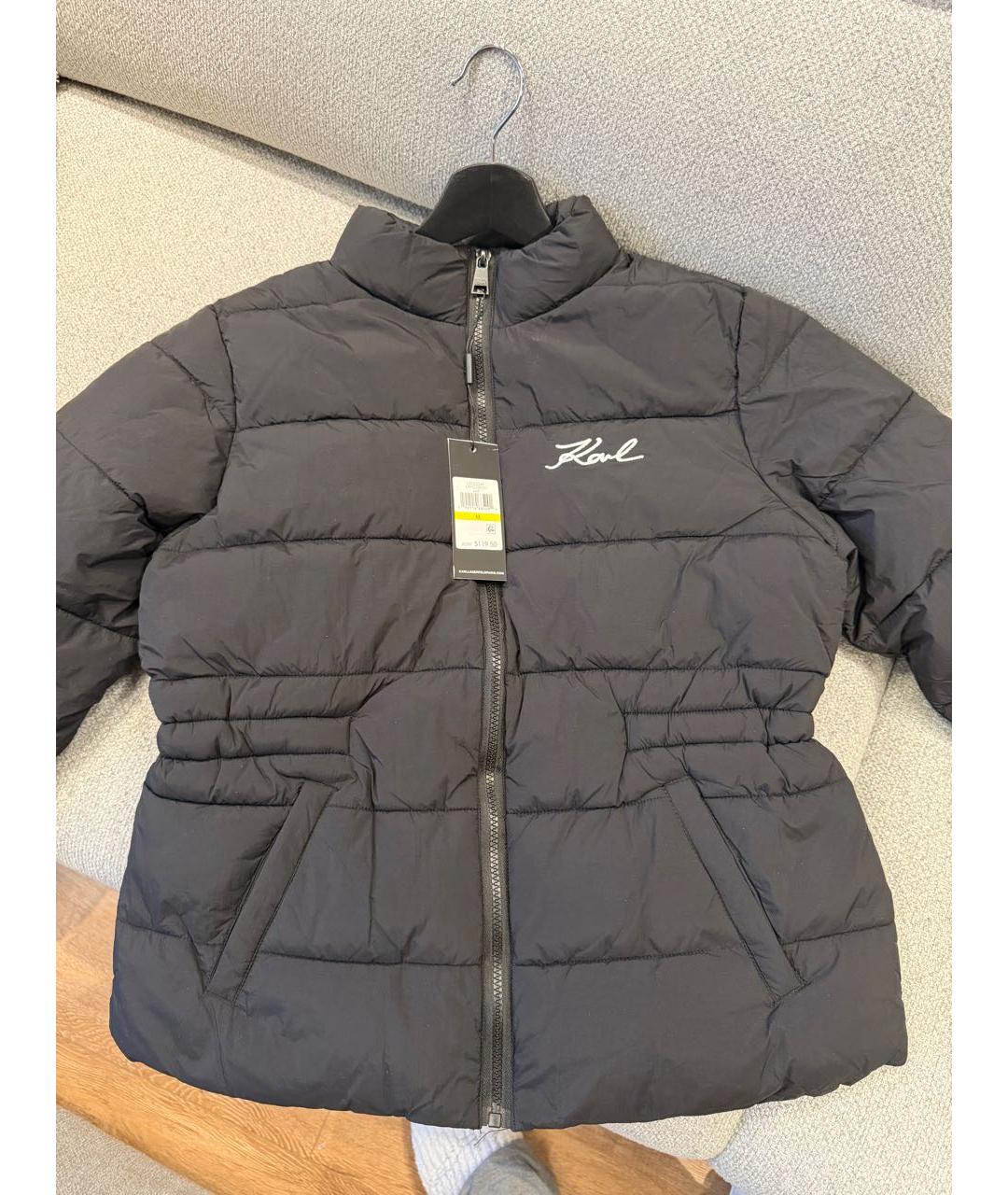 KARL LAGERFELD Черная полиэстеровая куртка, фото 3