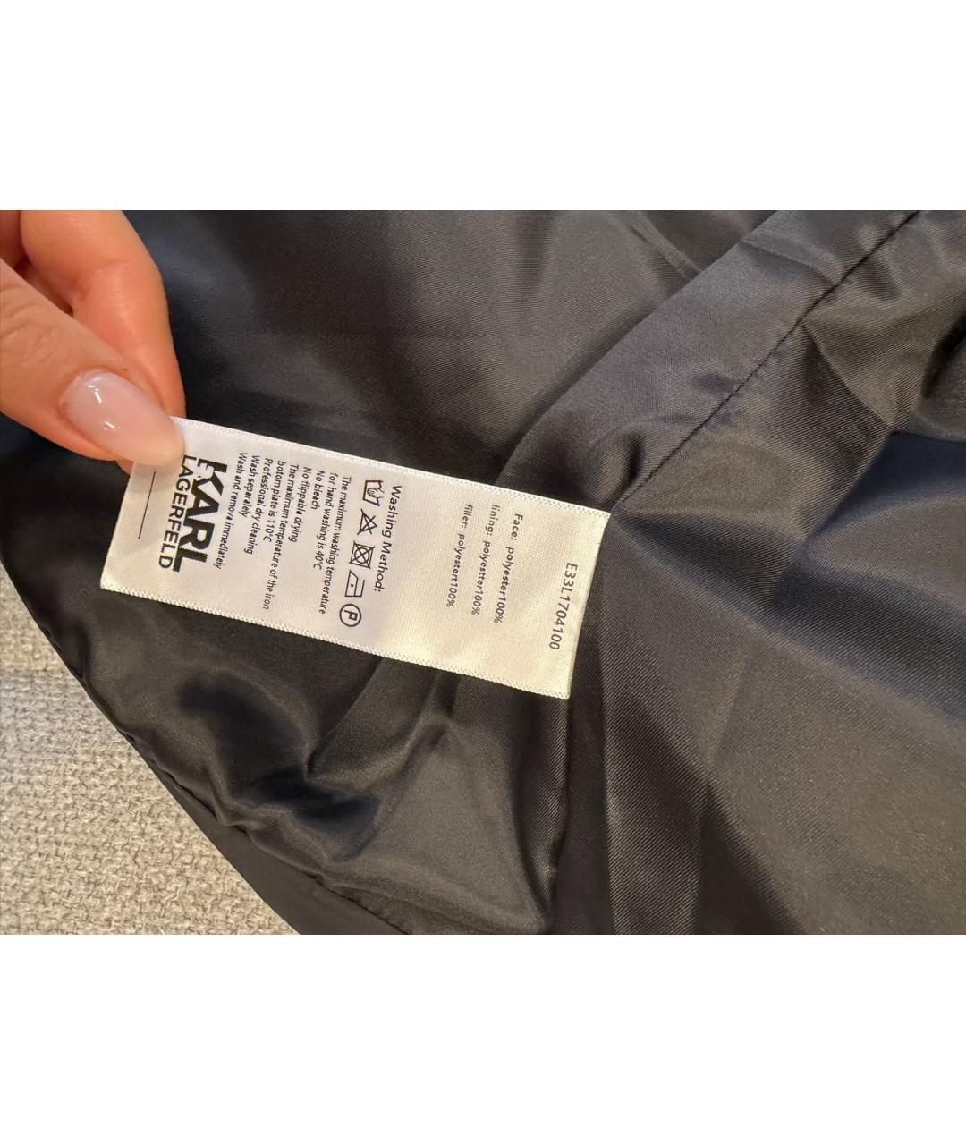 KARL LAGERFELD Черная полиэстеровая куртка, фото 4