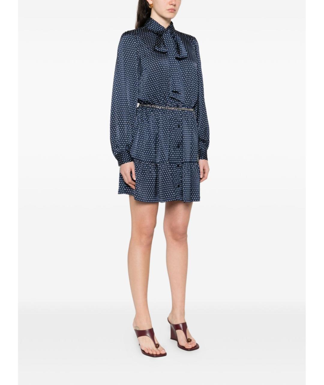 MICHAEL KORS Синее полиэстеровое платье, фото 5