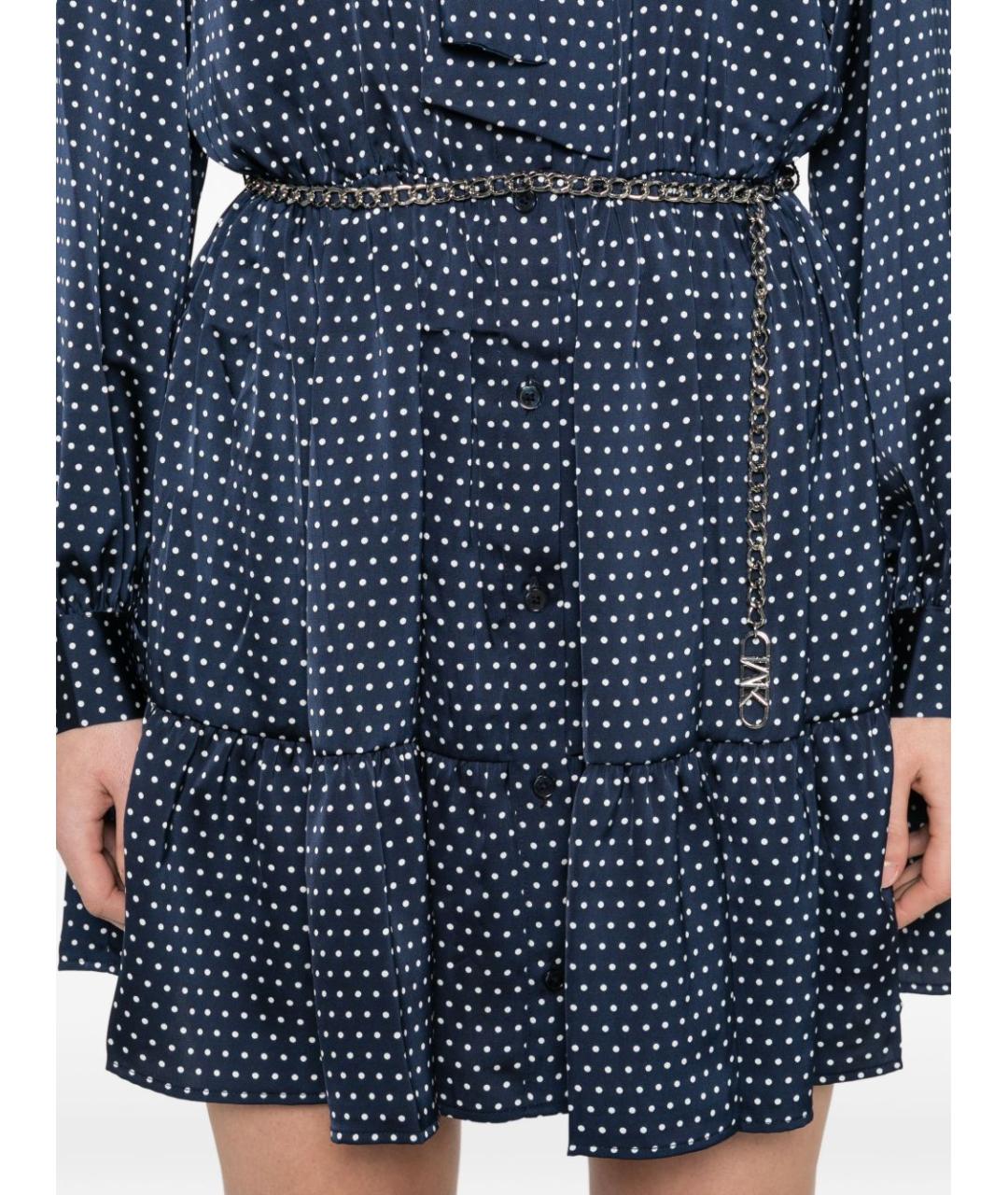 MICHAEL KORS Синее полиэстеровое платье, фото 2