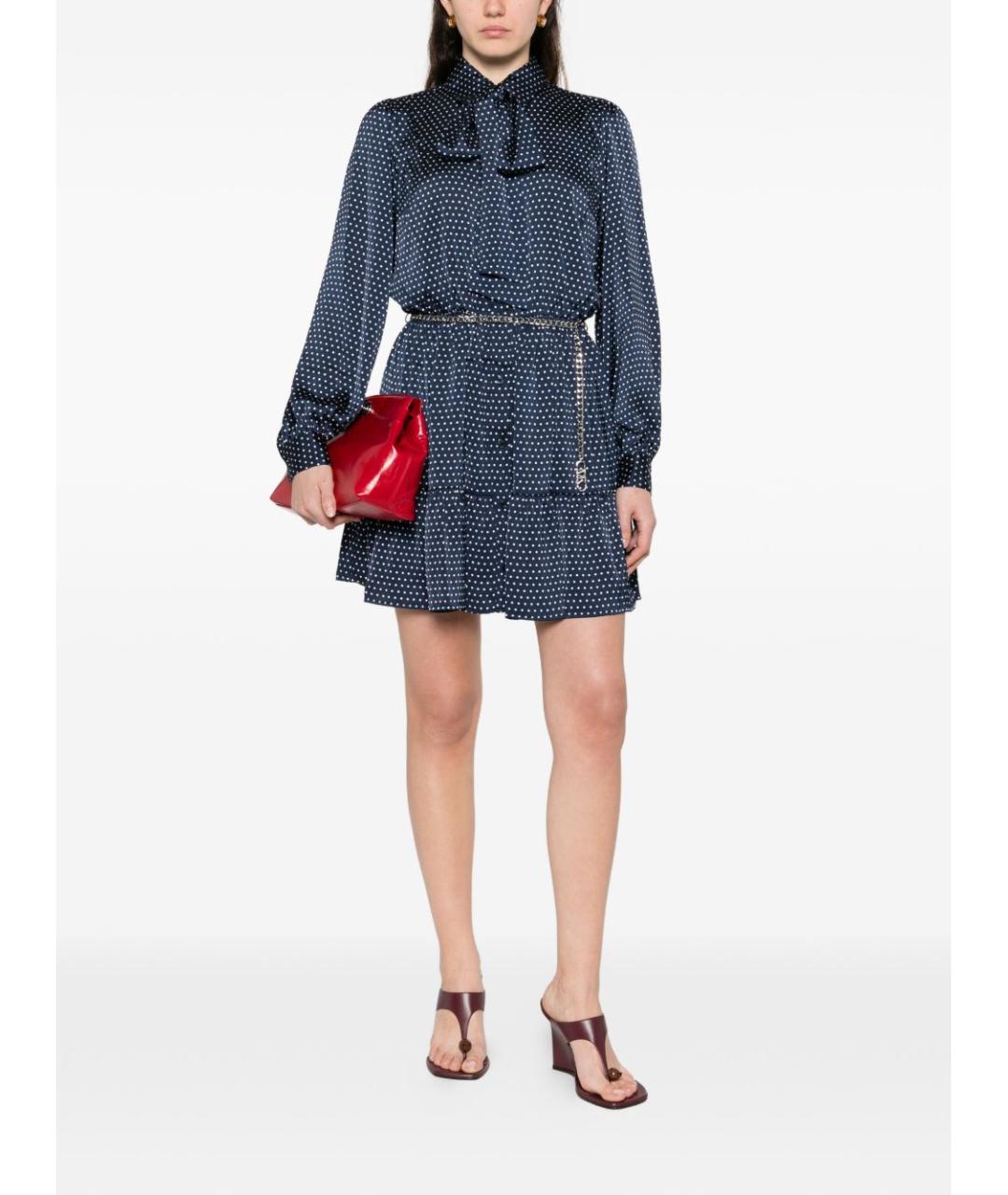 MICHAEL KORS Синее полиэстеровое платье, фото 4