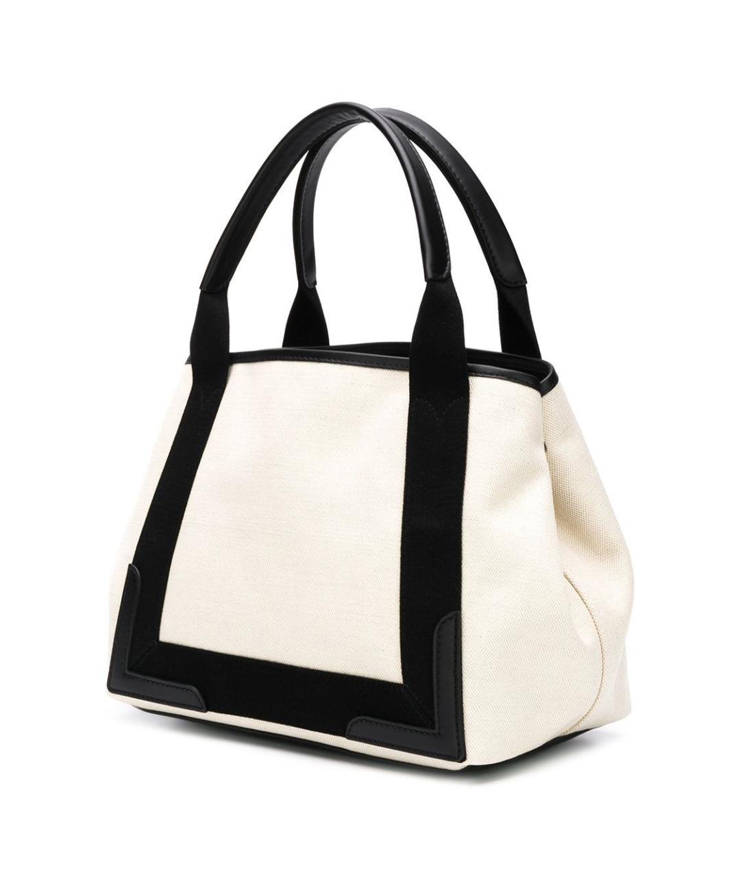 BALENCIAGA Белая хлопковая сумка тоут, фото 2