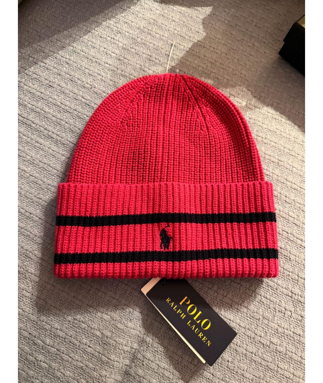 POLO RALPH LAUREN Розовая хлопковая шапка, фото 4