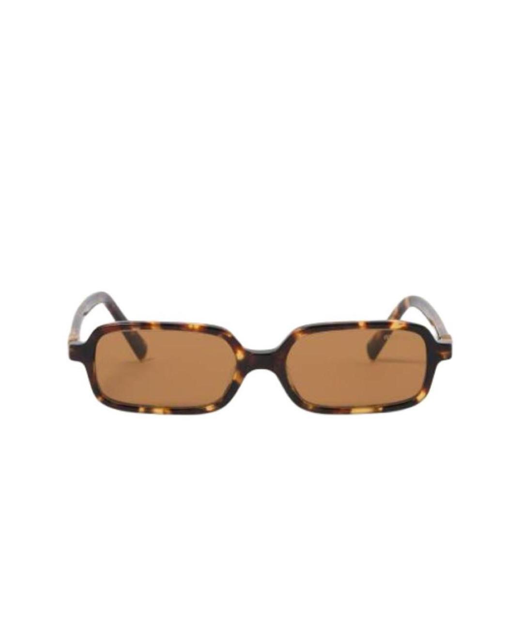 MIU MIU Коричневые пластиковые солнцезащитные очки, фото 8