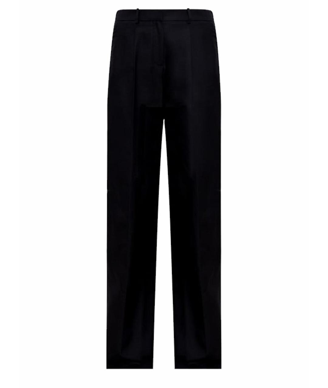 MAGDA BUTRYM Черные шерстяные прямые брюки, фото 1