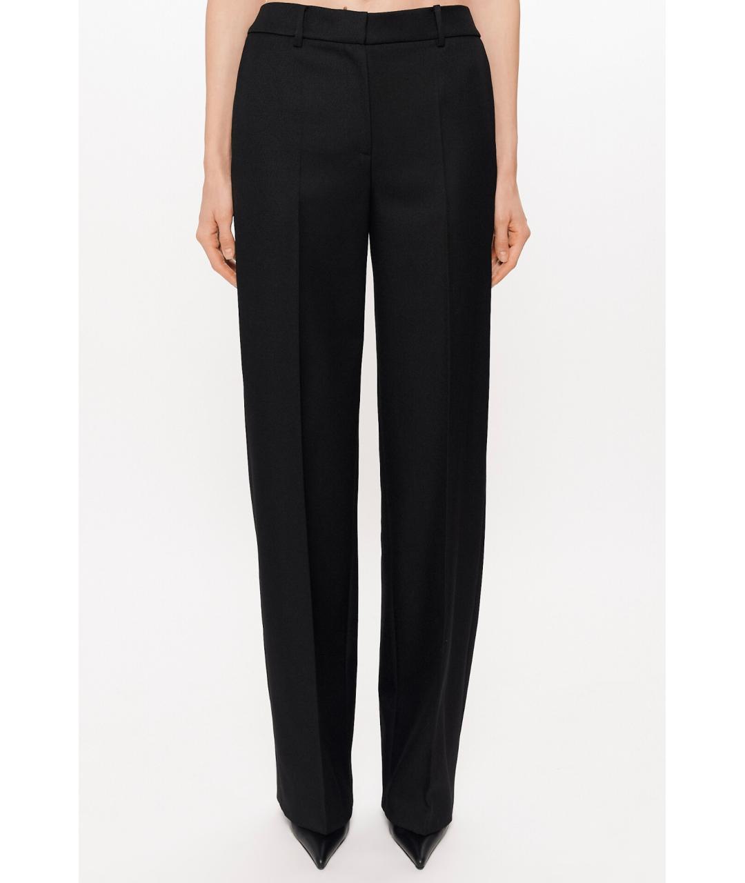 MAGDA BUTRYM Черные шерстяные прямые брюки, фото 3