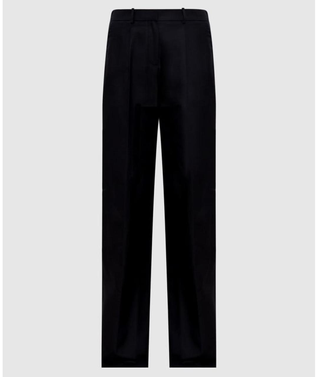 MAGDA BUTRYM Черные шерстяные прямые брюки, фото 5