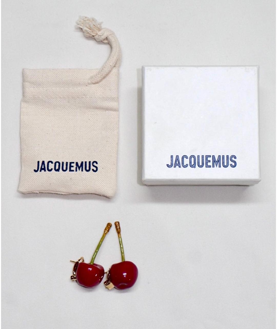 JACQUEMUS Красные керамические серьги, фото 8