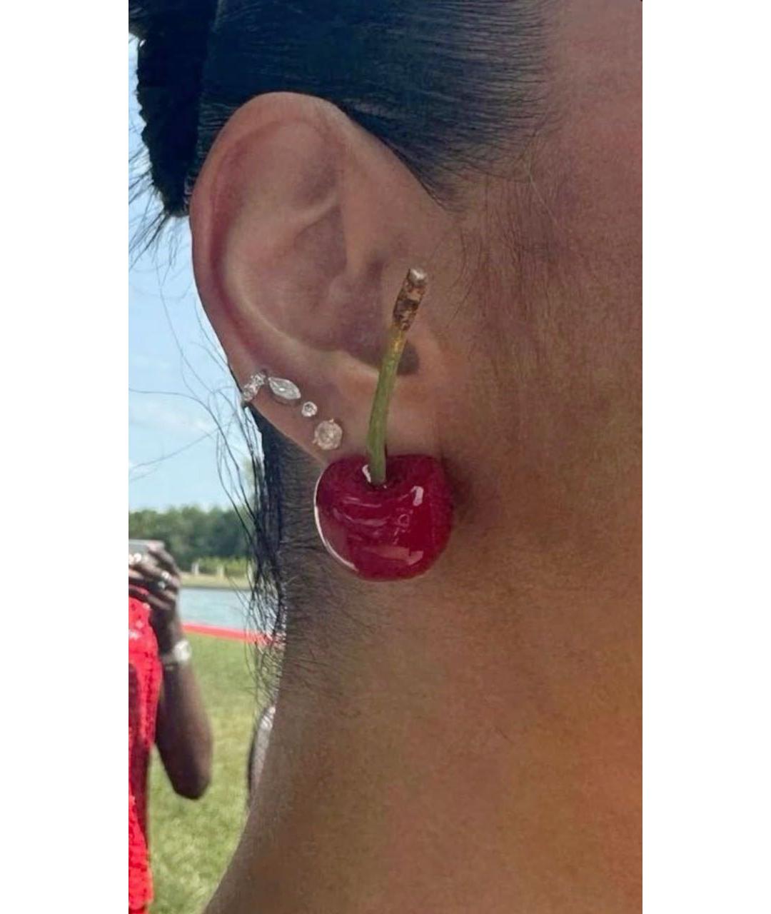 JACQUEMUS Красные керамические серьги, фото 6