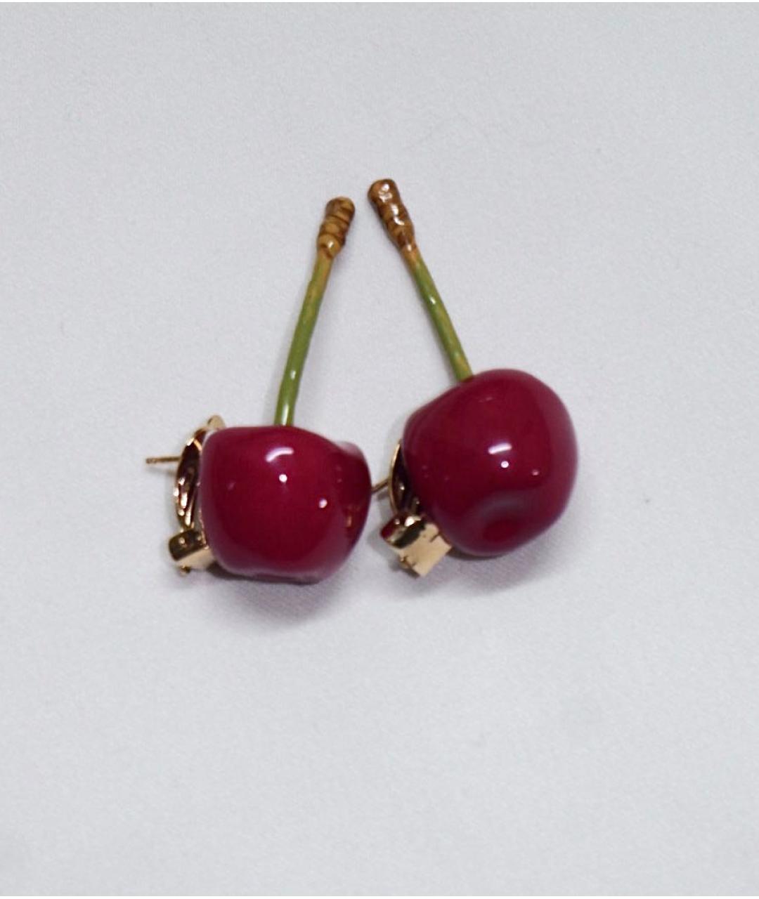 JACQUEMUS Красные керамические серьги, фото 5