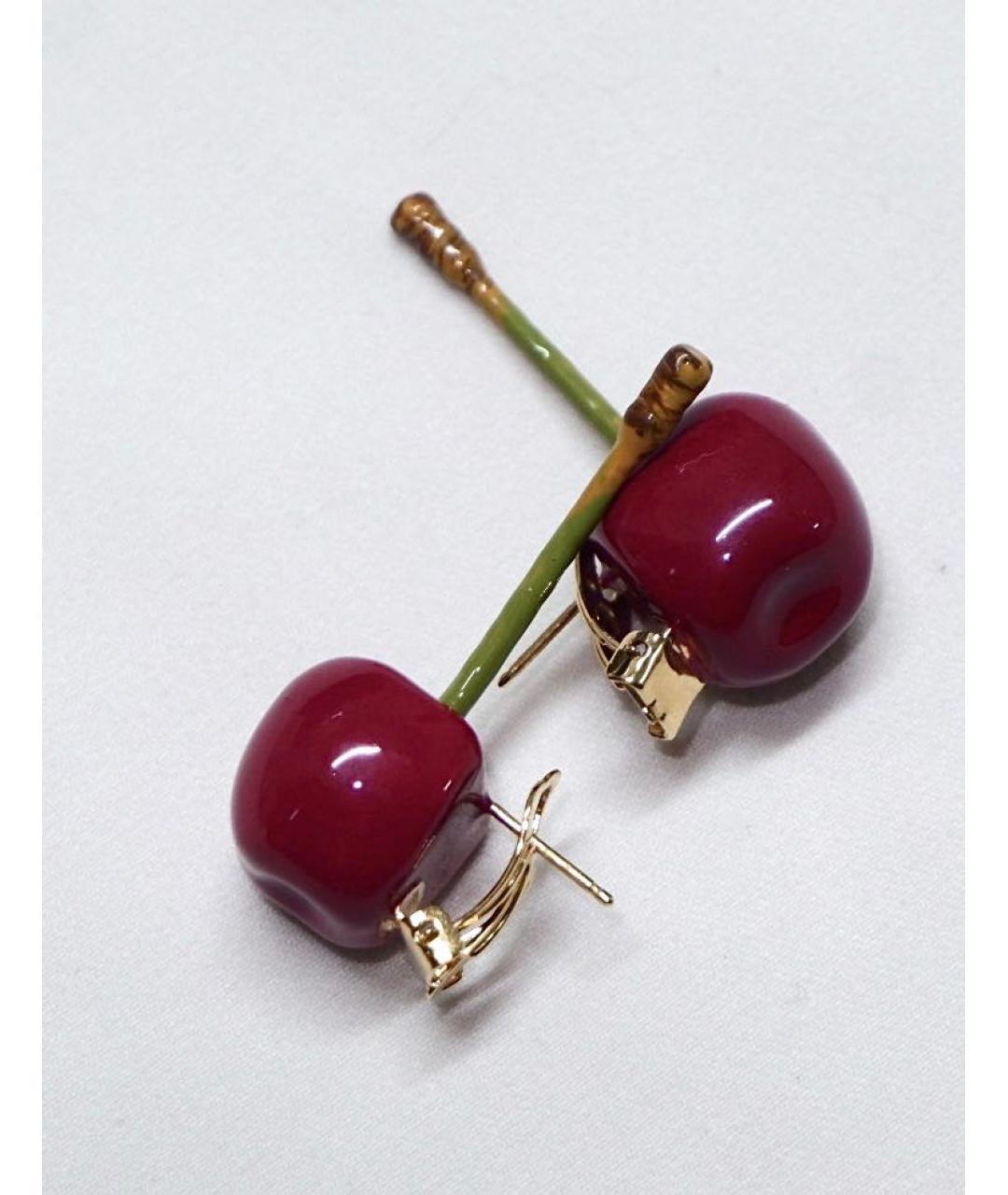 JACQUEMUS Красные керамические серьги, фото 3