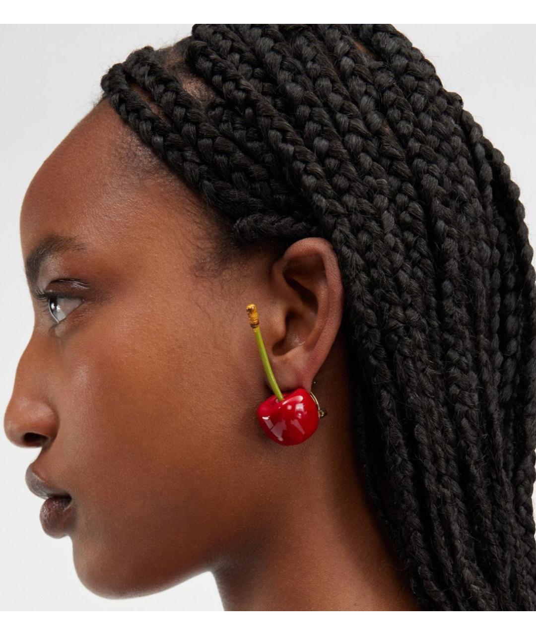 JACQUEMUS Красные керамические серьги, фото 7