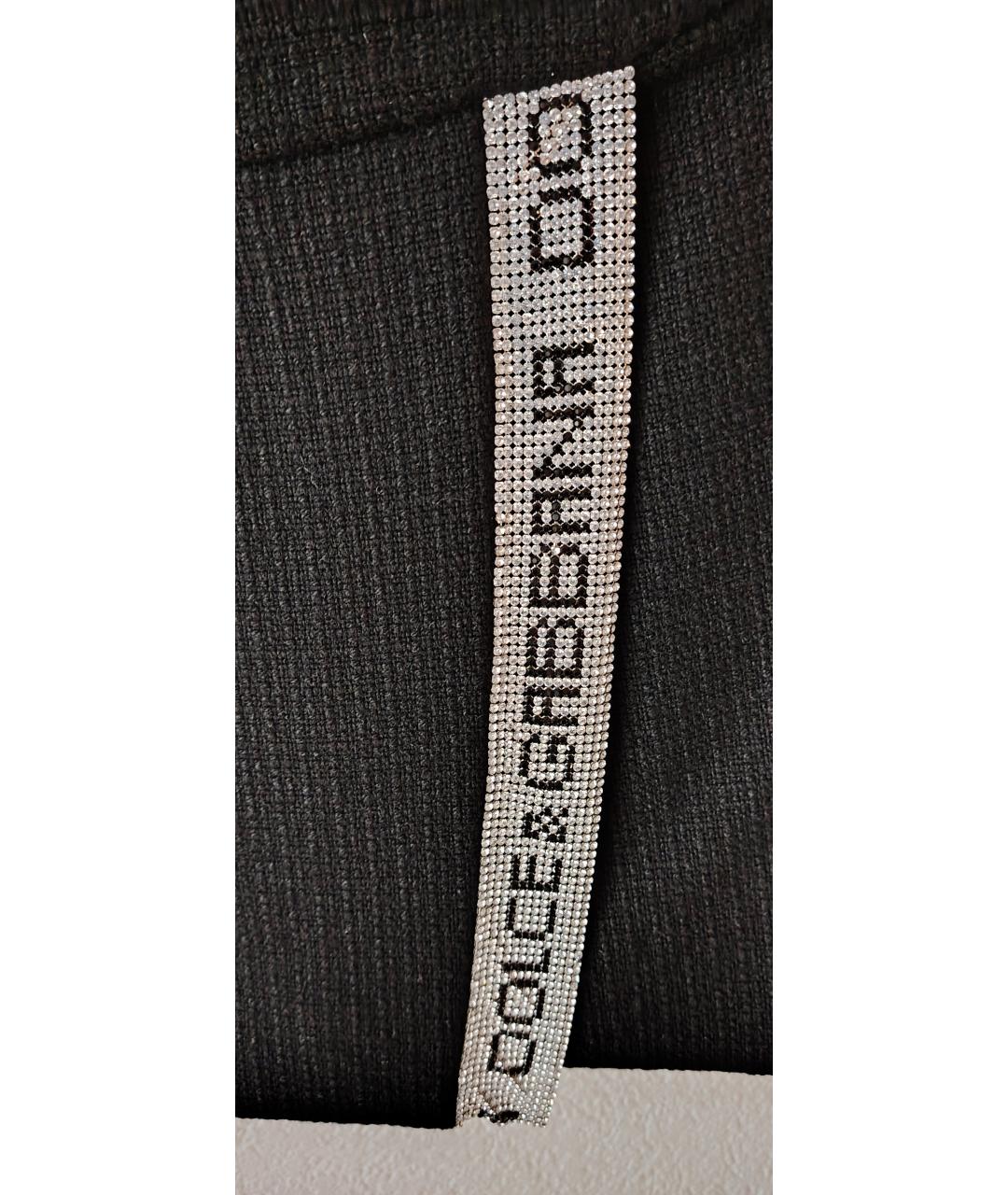 DOLCE&GABBANA Черная шерстяная юбка мини, фото 4